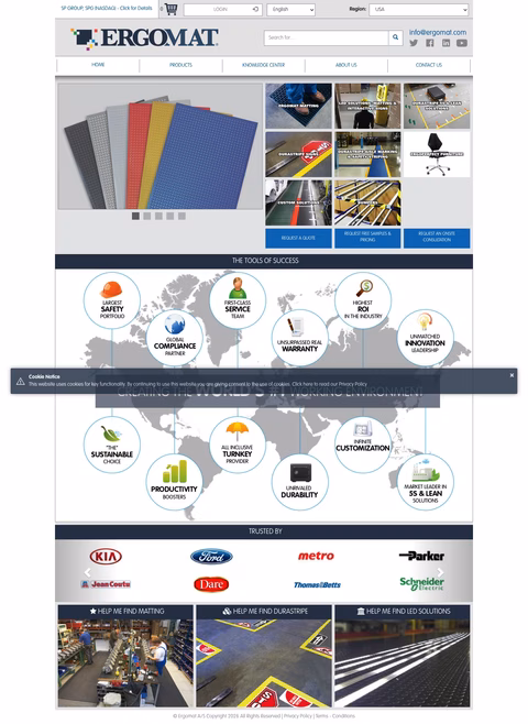 Ergomat Homepage 1440px