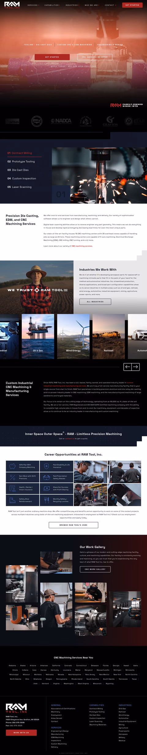 Ram Tool Inc Homepage 1440px