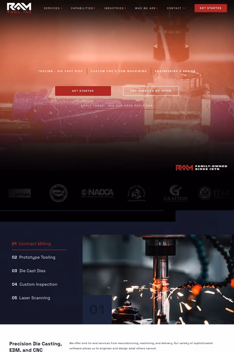 Ram Tool Inc Homepage 1440px