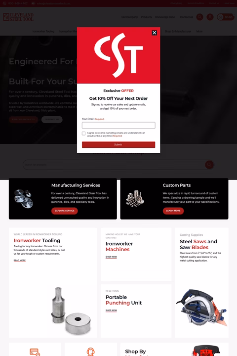 Cleveland-Steel-Tool Homepage 1440px