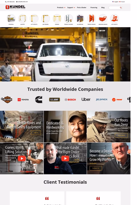 Kundel-Industries Homepage 1440px