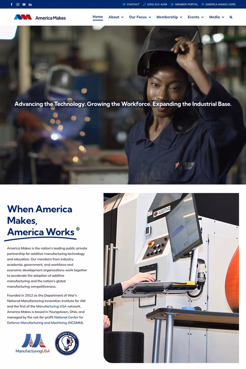 America-Makes Homepage 1440px