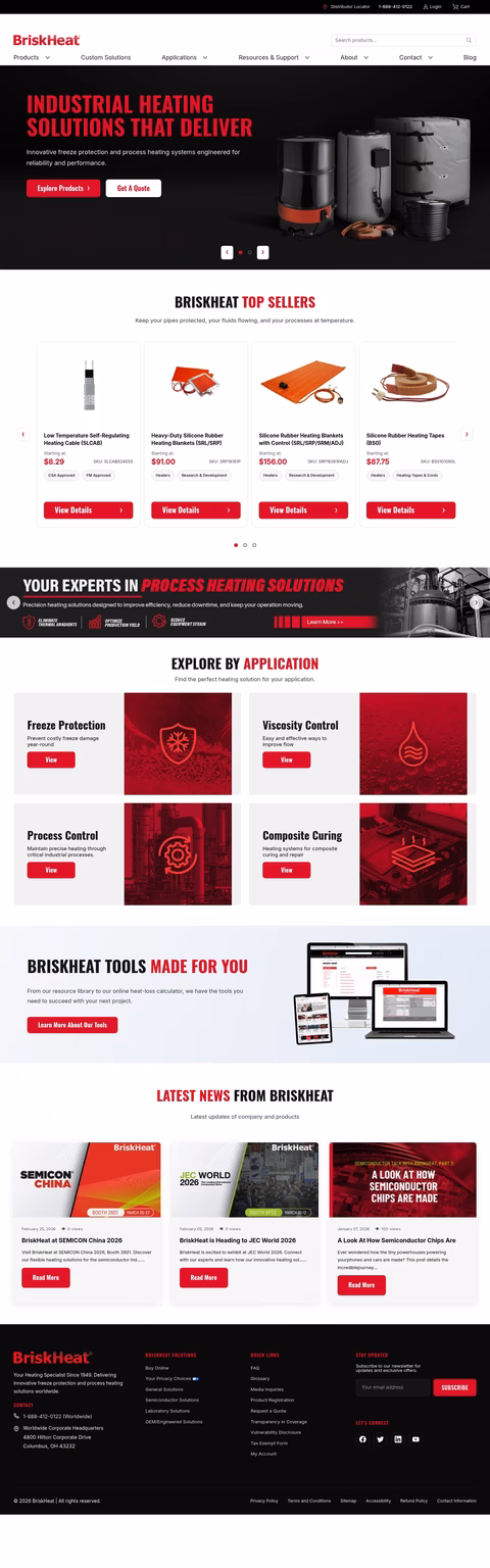 Briskheat Homepage 1440px