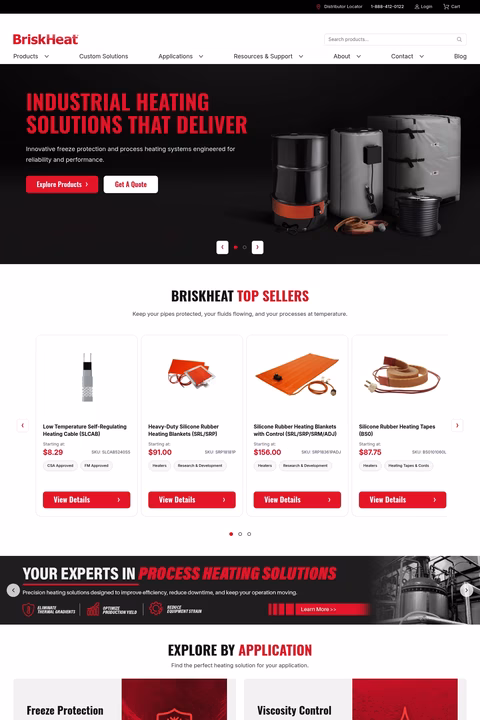 Briskheat Homepage 1440px