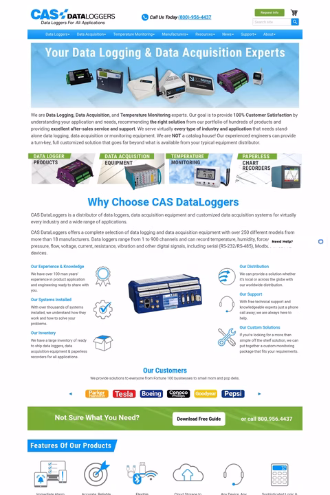 Cas-Dataloggers Homepage 1440px