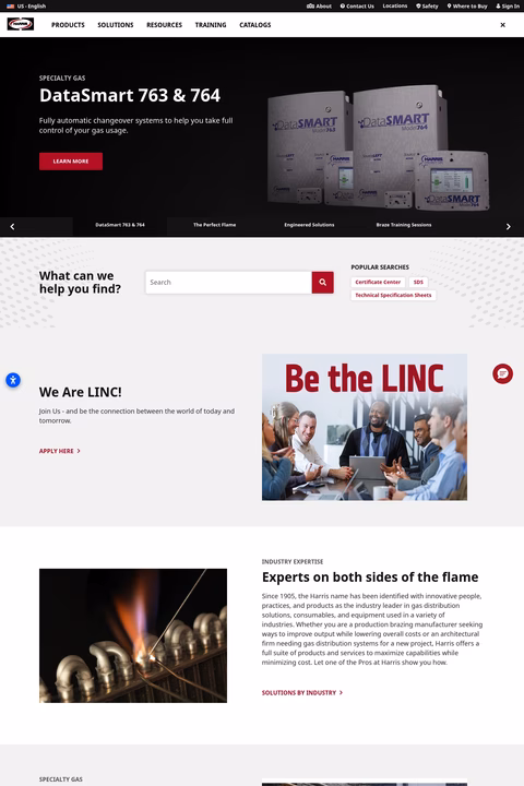 Harris-Products-Group Homepage 1440px