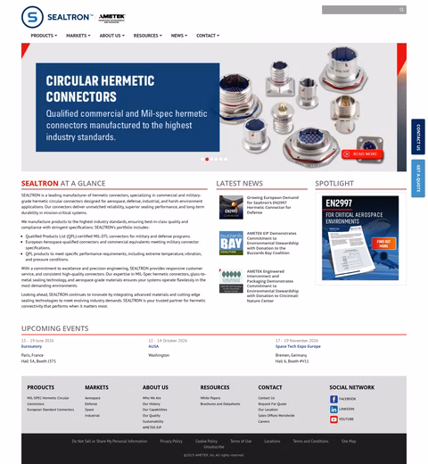 Sealtron Homepage 1440px