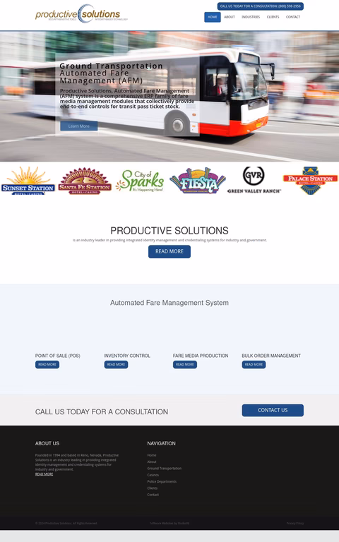 Productive Solutions Inc Homepage 1440px