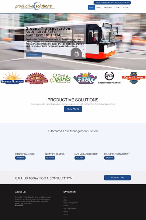 Productive Solutions Inc Homepage 1440px