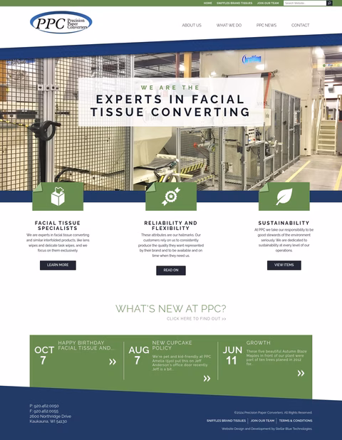 Precision Paper Converters Homepage 1440px