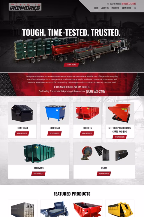 Poynette Iron Works Homepage 1440px