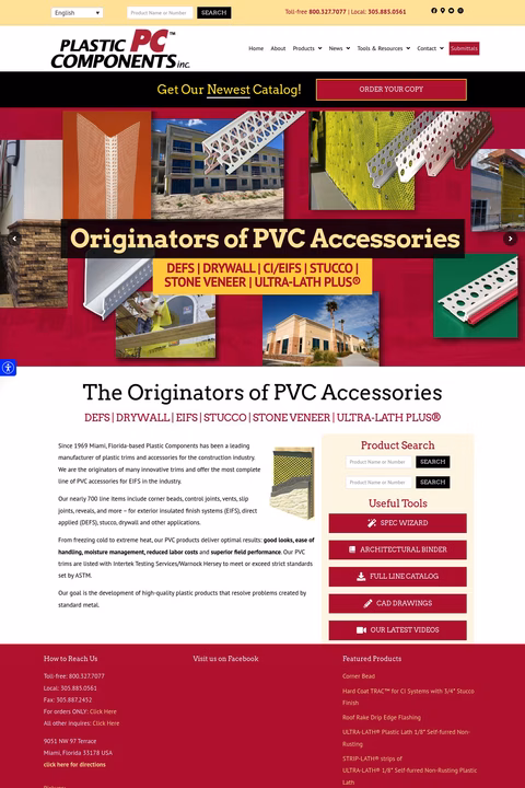 Plastic Components Inc Homepage 1440px