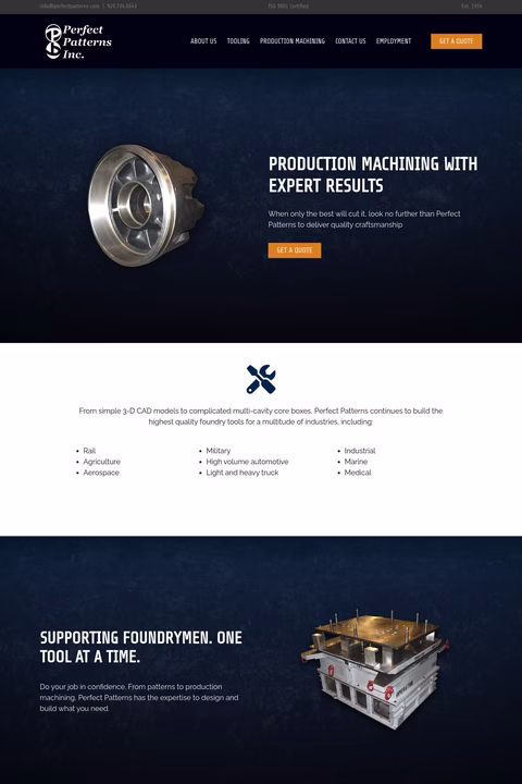 Perfect Patterns Inc Homepage 1440px