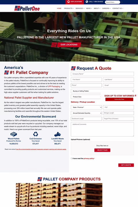 Palletone Homepage 1440px