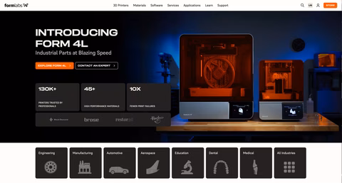 Formlabs Homepage 1440px