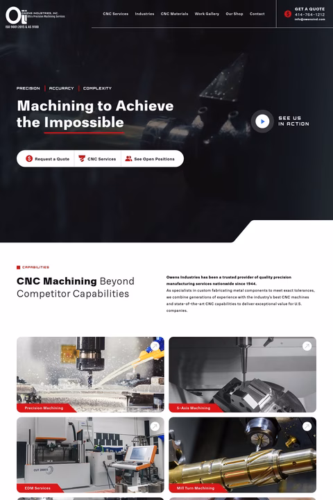 Owens Industries Inc Homepage 1440px