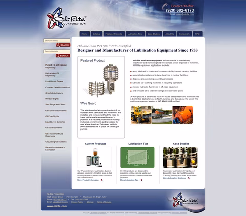 Oil Rite Corporation Homepage 1440px
