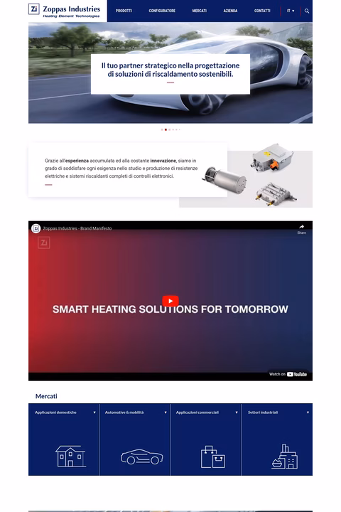 Zoppas Industries Homepage 1440px
