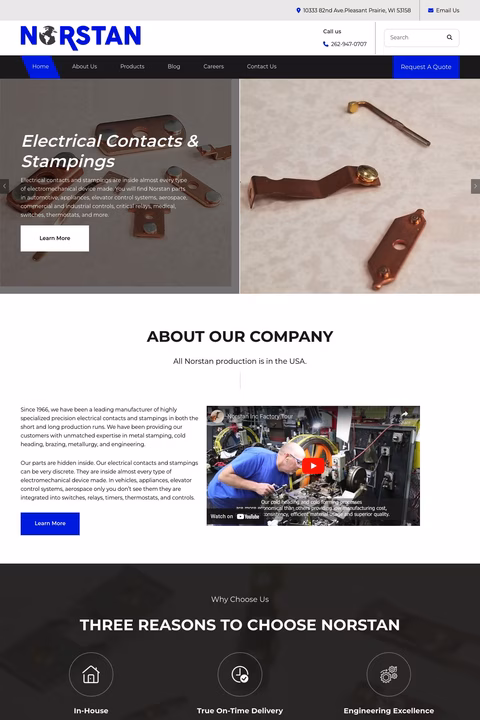 Norstan Inc Homepage 1440px