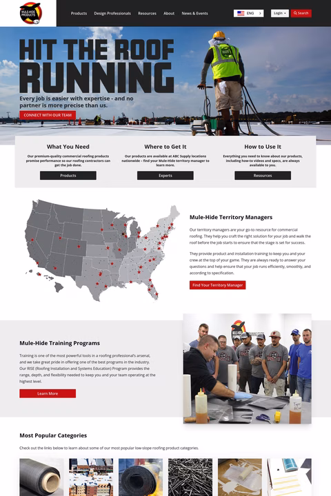 Mule Hide Products Homepage 1440px