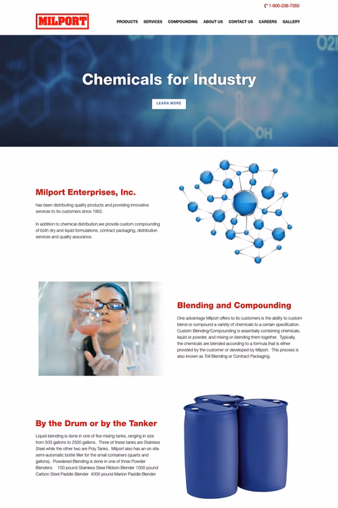 Milport Enterprises Inc Homepage 1440px