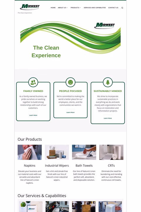 Midwest Specialty Products Homepage 1440px