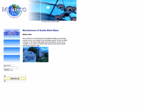 Merisco Inc Homepage 1440px