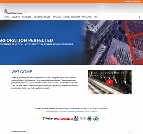 Mckey Perforating Homepage 1440px