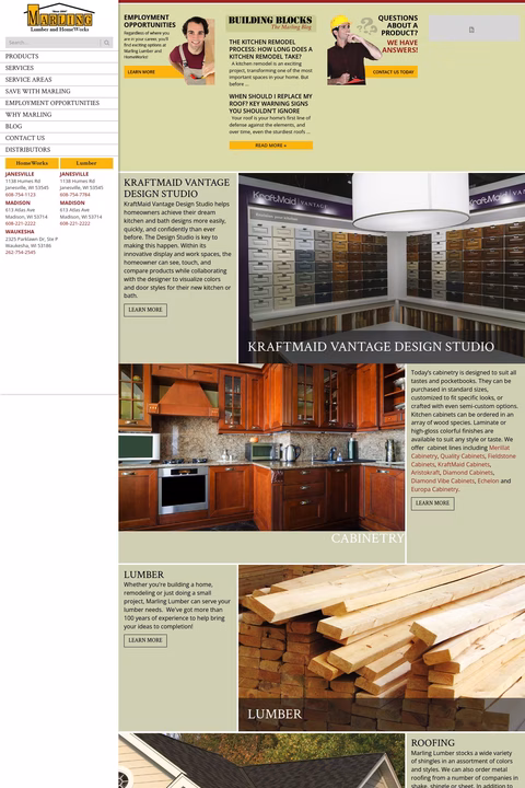 Marling Lumber Company Inc Homepage 1440px