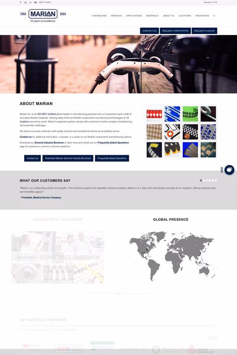 Marian Inc Homepage 1440px