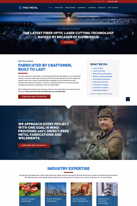 Mac Metal Products Of Wisconsin Homepage 1440px