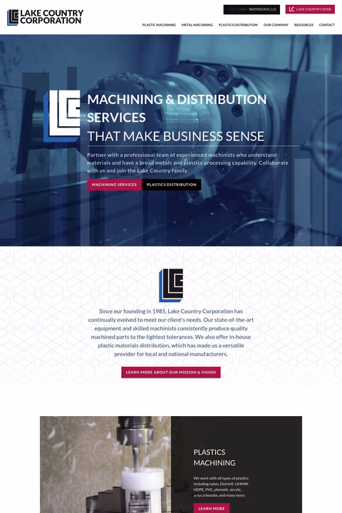 Lake Country Corporation Homepage 1440px