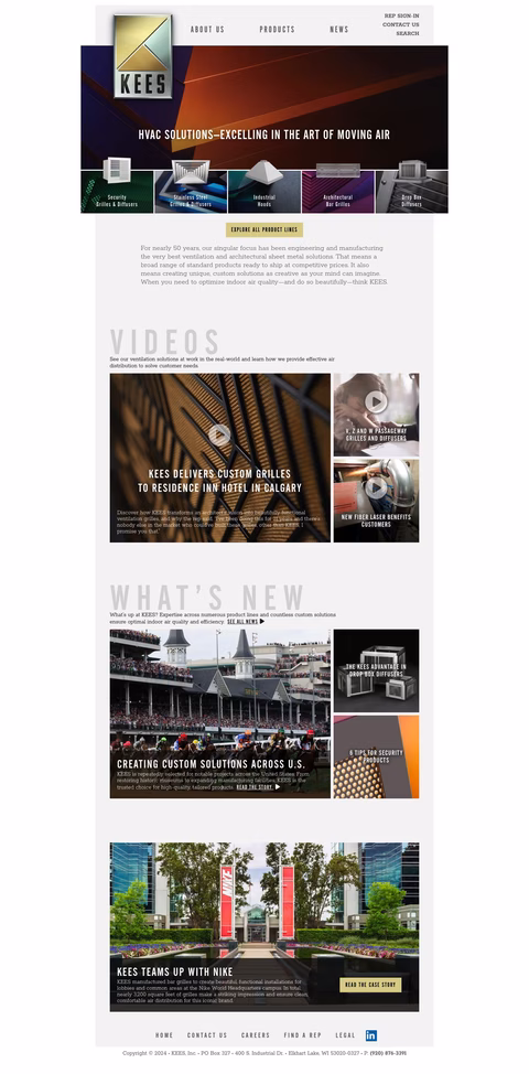 Kees Incorporated Homepage 1440px