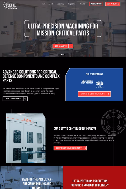 Idc Precision Homepage 1440px