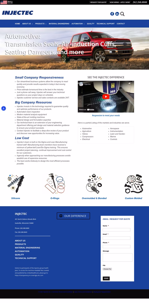 Injectec Inc Homepage 1440px