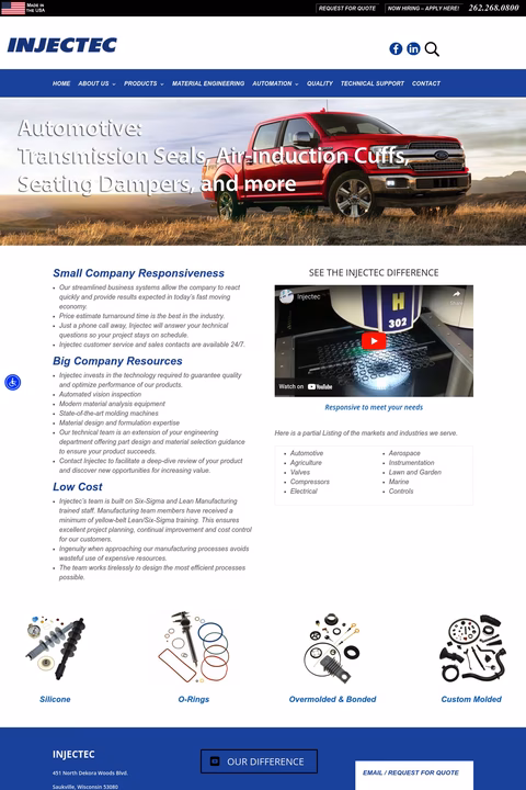 Injectec Inc Homepage 1440px