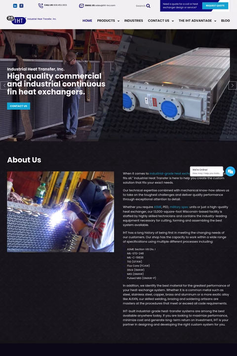 Industrial Heat Transfer Inc Homepage 1440px