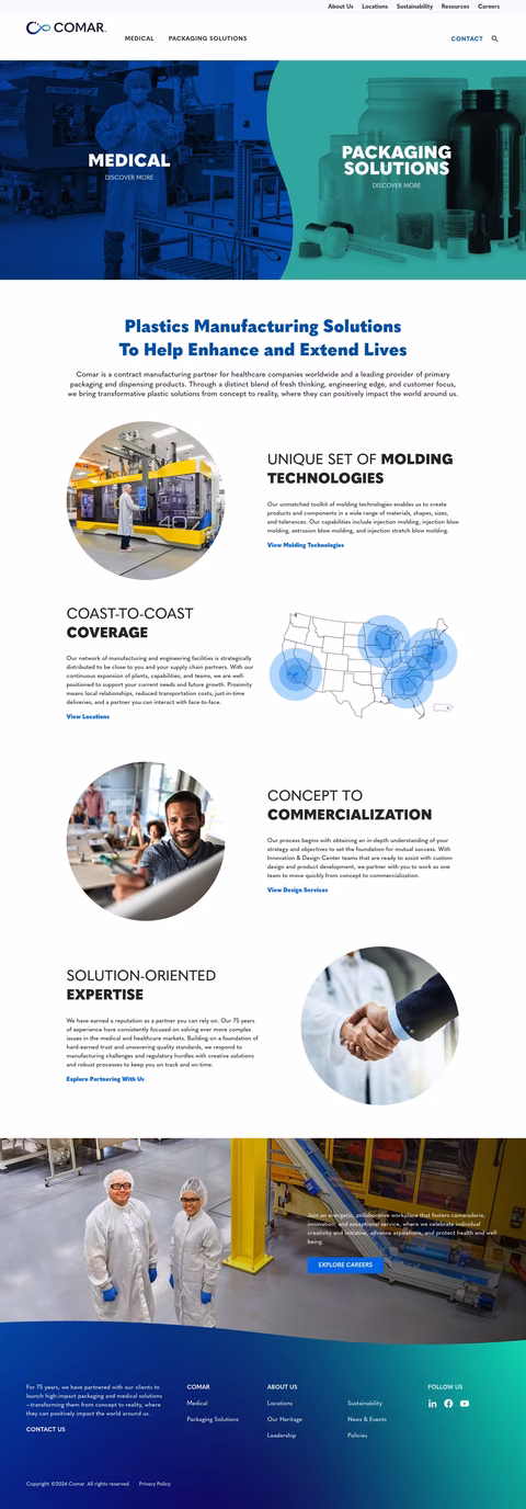 Comar Homepage 1440px