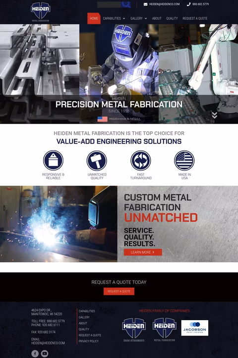 Heiden Inc Homepage 1440px