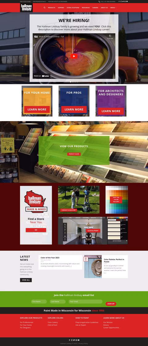 Hallman Lindsay Paints Homepage 1440px