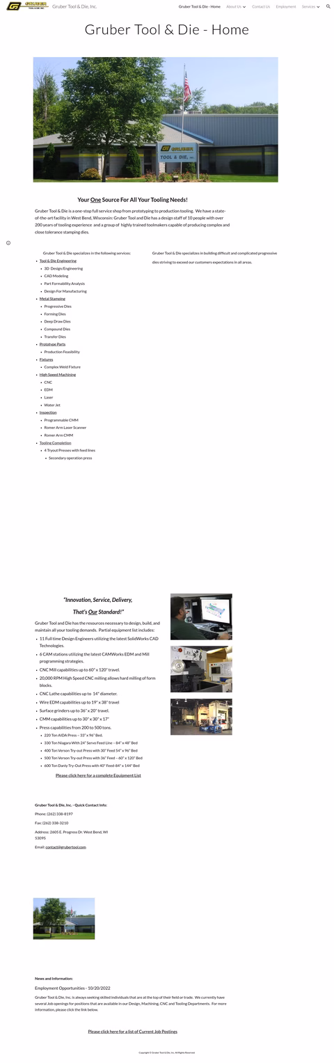 Gruber Tool Die Homepage 1440px