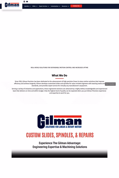 Gilman Precision Homepage 1440px
