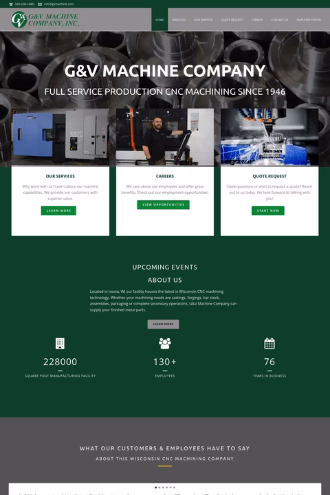 G V Machine Company Homepage 1440px