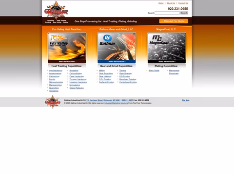 Gallmar Industries Homepage 1440px