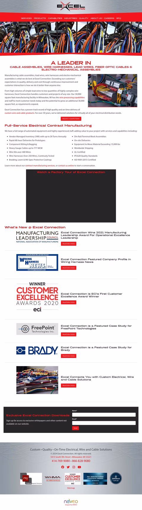 Excel Connection Inc Homepage 1440px