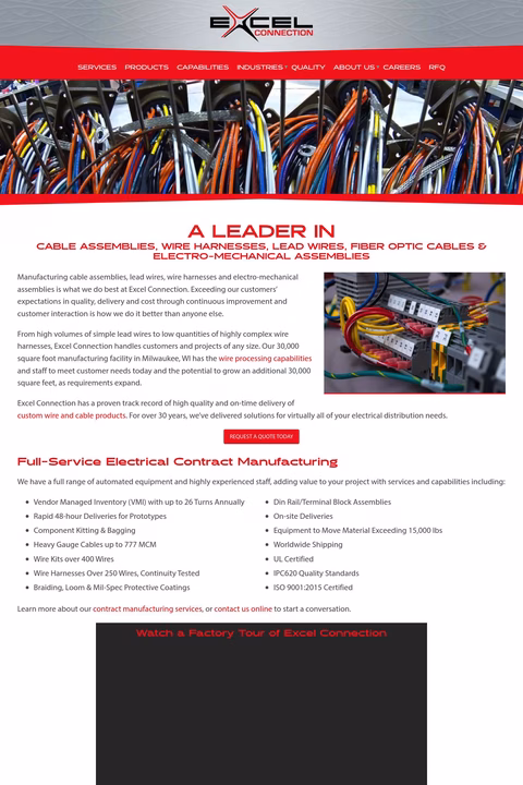 Excel Connection Inc Homepage 1440px