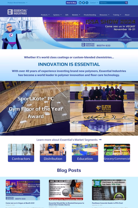 Essential Industries Inc Homepage 1440px