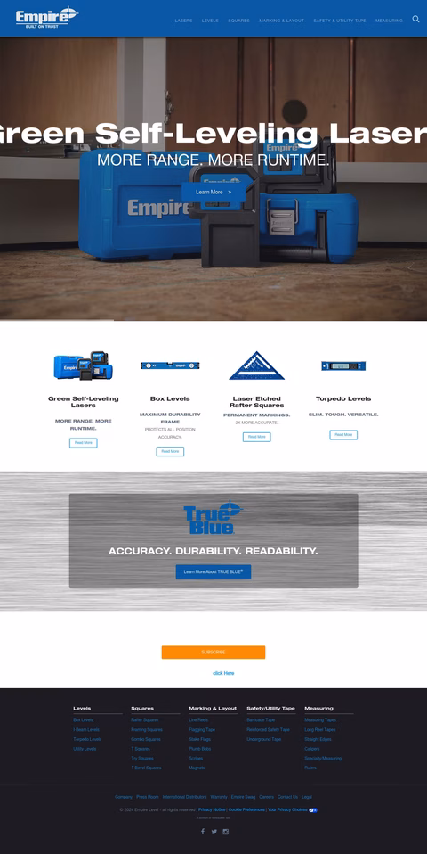 Empire Level Homepage 1440px