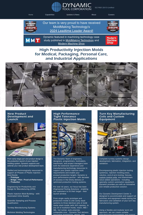 Dynamic Tool Corporation Homepage 1440px