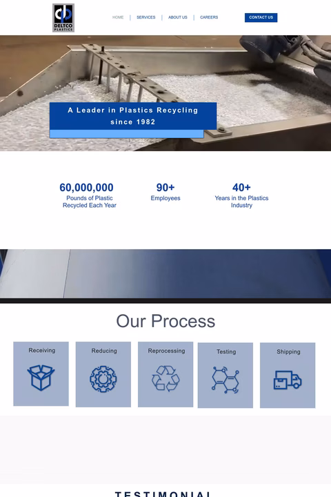 Deltco Plastics Homepage 1440px